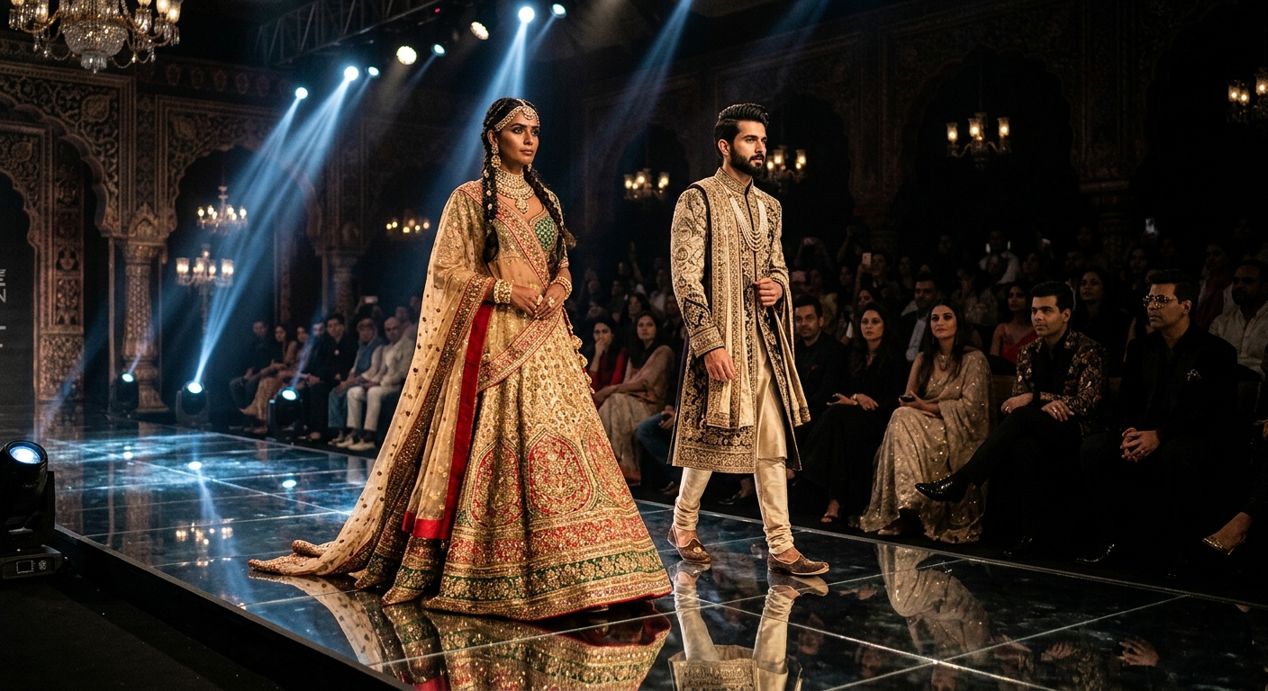Couture Fashion Show Runway Production Studio Lighting and Designer Showcase in India