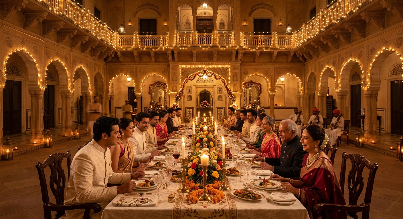 Bespoke Luxury Private Gala Dinner and Royal Family Celebration Venue Management in India